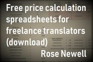 Free price calculation spreadsheets for translators (download)